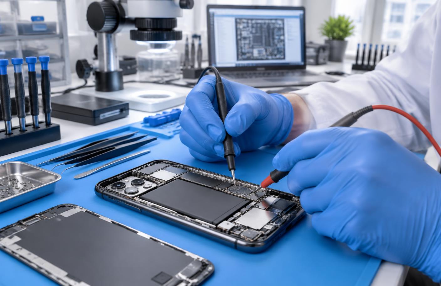 Präzise Diagnose einer Smartphone-Platine